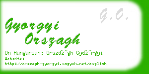 gyorgyi orszagh business card